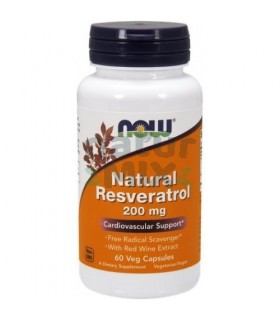 Resveratrol Natural 200 mg - 60 capsule vegetale NOW FOODS