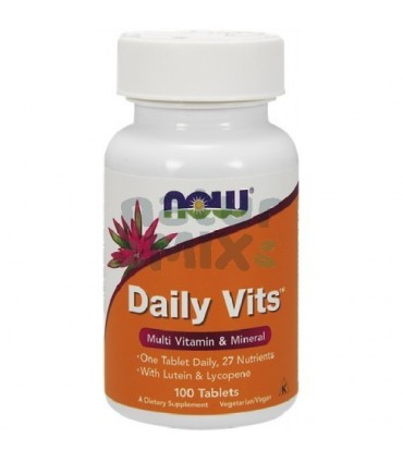 DAILY VITS, Multi Vitamine si Minerale - 100 tablete NOW FOODS