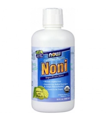 Organic Noni Juice, Raspberry Flavor - 946ml NOW FOODS
