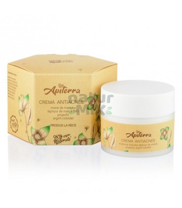 Crema Antiacnee cu Miere de Manuka si Laptisor de Matca 50ml Apiterra